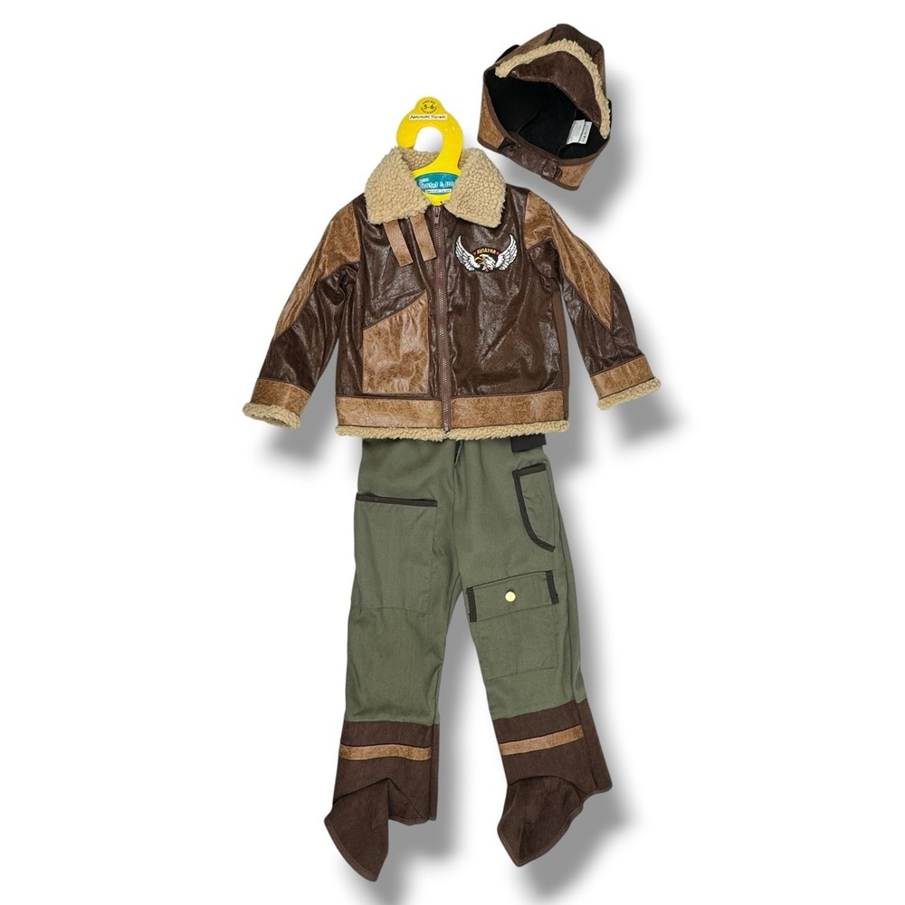 Teetot & Co. Adventure Factory Aviator Halloween Pilot Costume Kids Hat Size 5-6